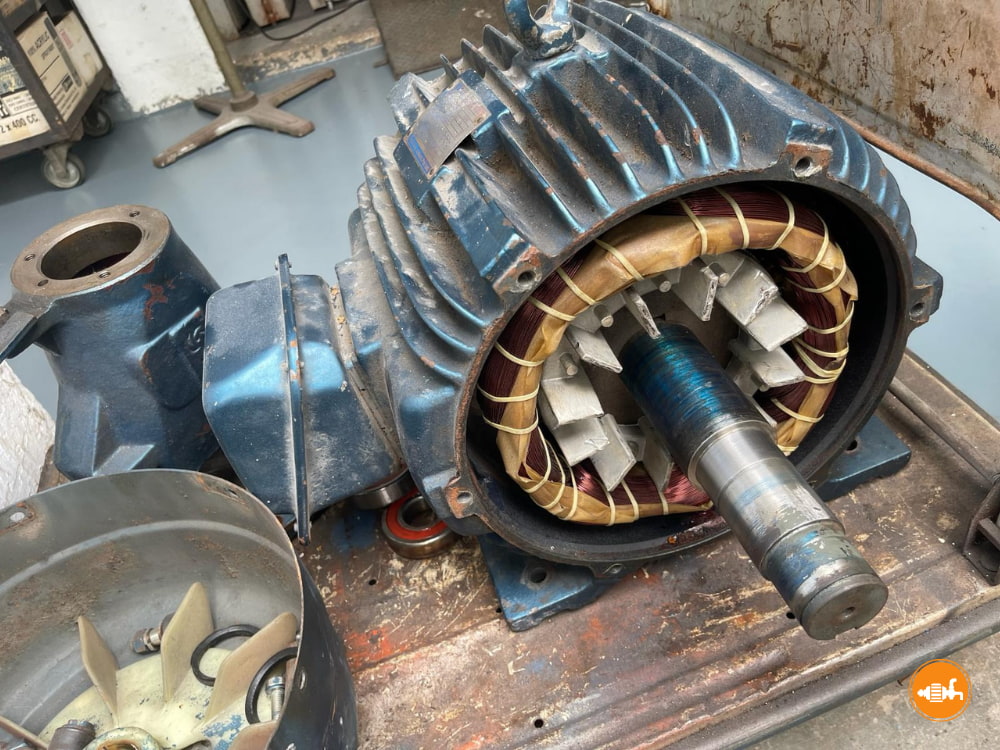Disassembled Electric Motor Of A Pump
