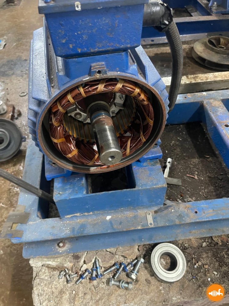Pump Motor Repair in Progress