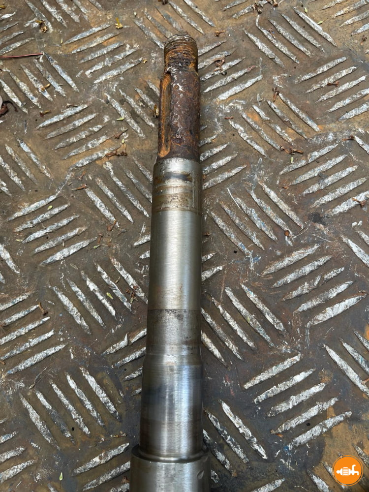 Rusty and Worn Pump Shaft