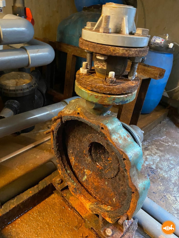 Severely Corroded Pump Casing